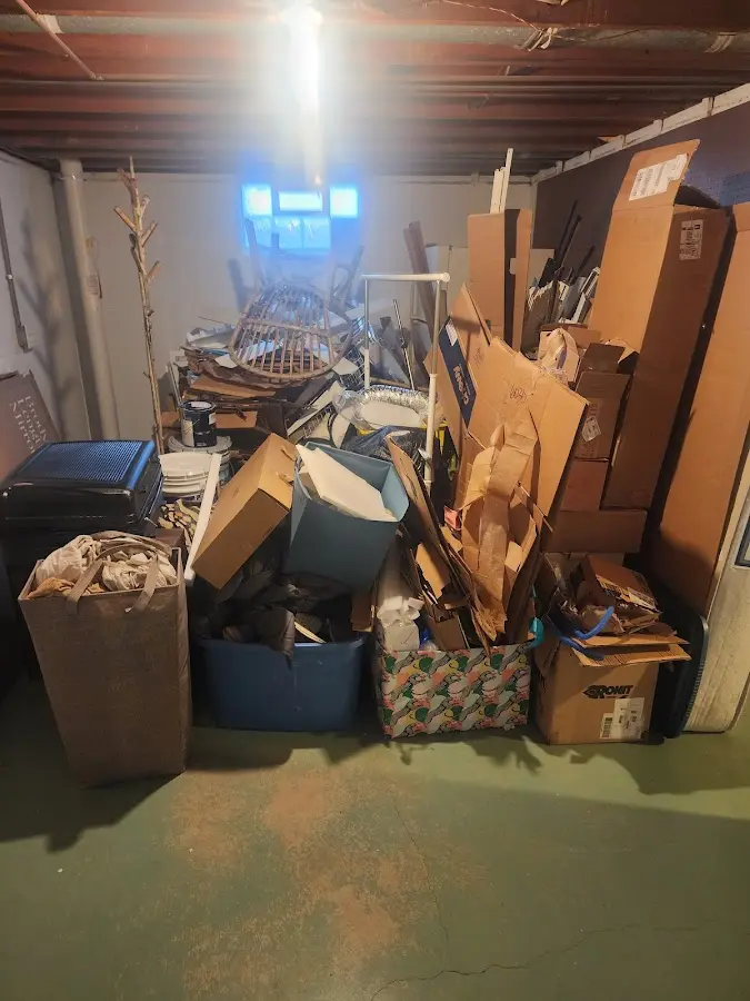 Roll-off dumpster container at job site for 15 Yard Dumpster Rental in Norristown